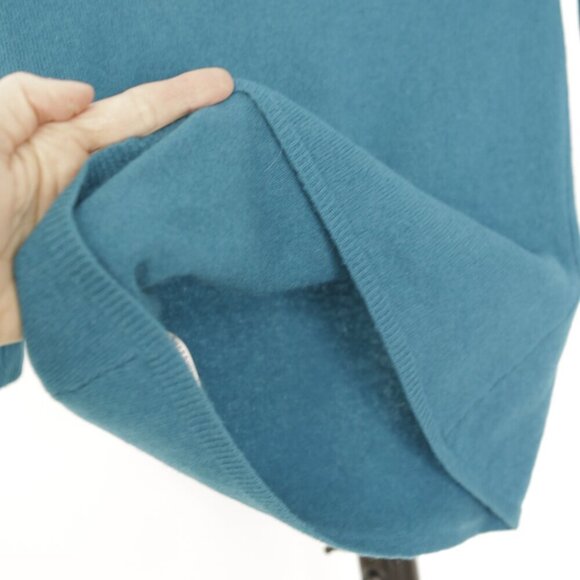 InCashmere 100% Cashmere Blue Boatneck 3/4‎ Sleeve Pullover Sweater Sz S - Picture 6 of 12